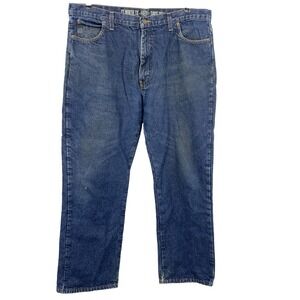 Dickies Men Size 40 x 32 Jeans Relaxed Straight Leg Pants Dark Wash Cotton Lined